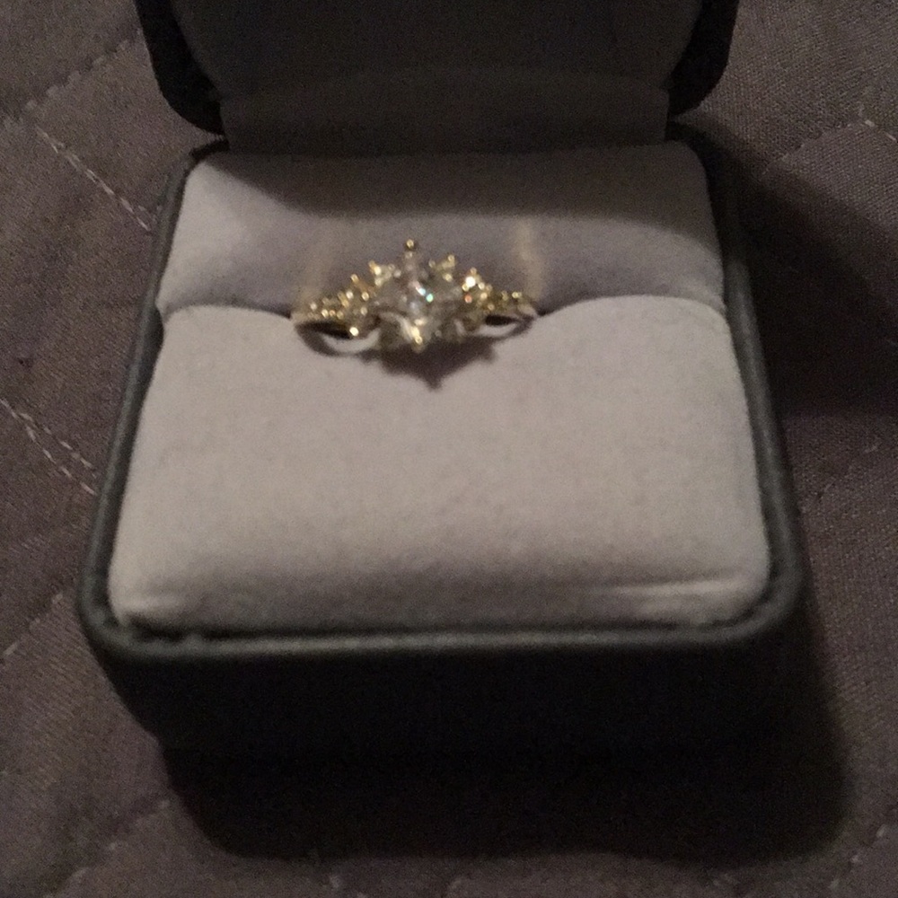 Costume jewelry faux diamond ring